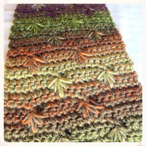 Falling Leaves Scarf Close
