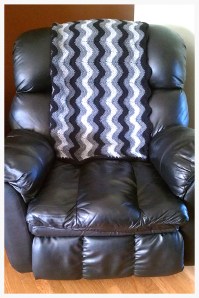 Gray Stripe Ripple Afghan Home