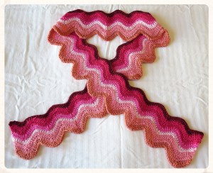 Wave Bacon Pink Scarf